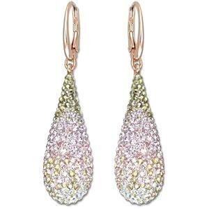 Swarovski Louise Drop Earrings Abstract Gold Gradient Crystal Teardrop Signed